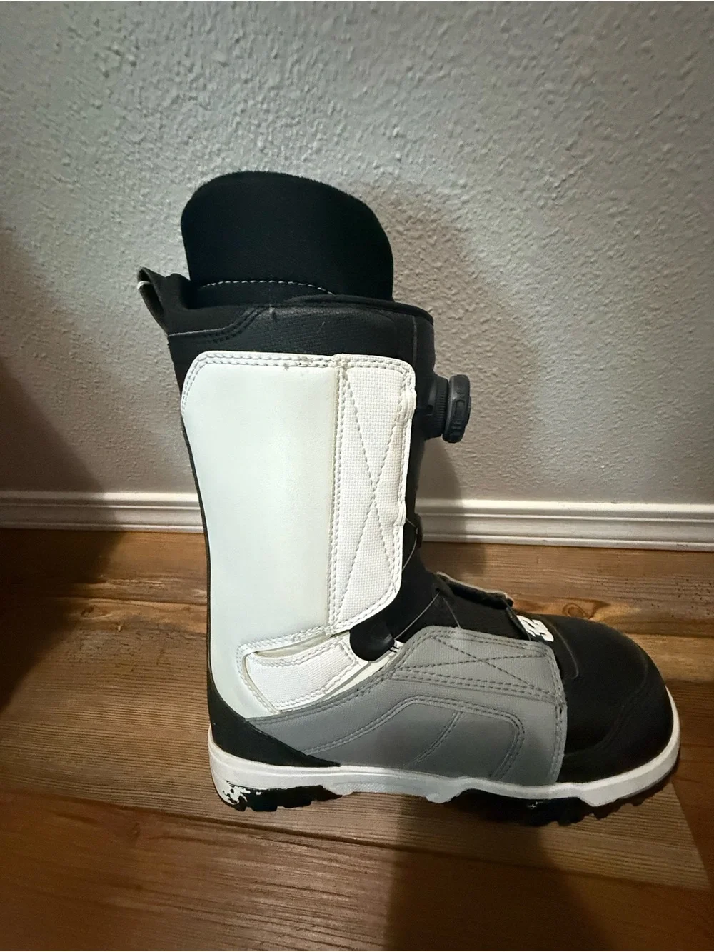 Men's Black and Gray Snow Boots with Boa Lacing